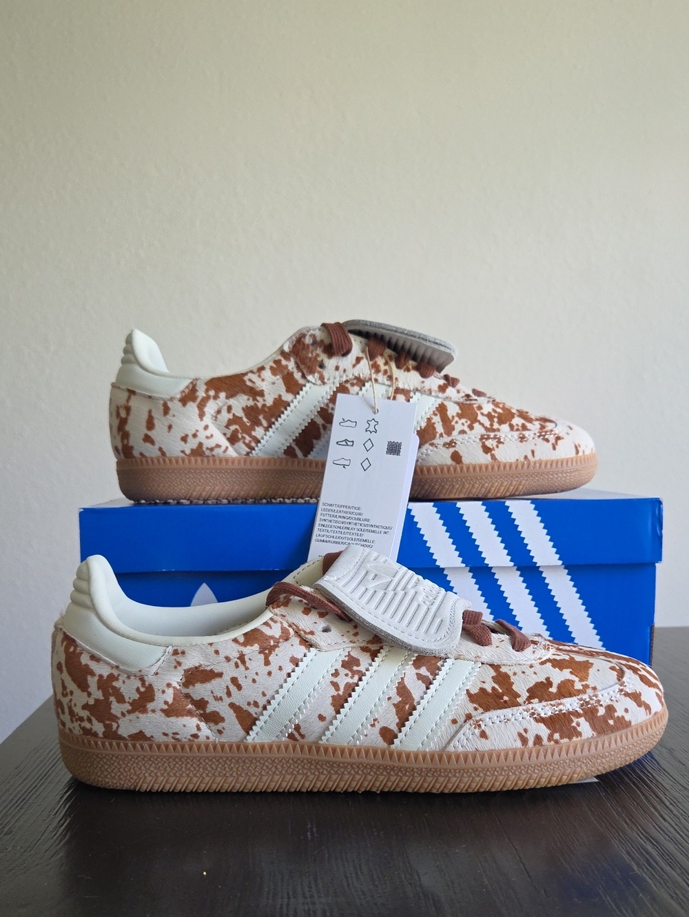 NWT Adidas Women's Samba LT 'Cow Print' Shoes JS3931 - Picture 2 of 14
